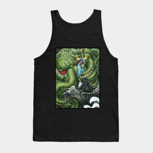 Cthulhu Feeding Cat - Cat Tank Top